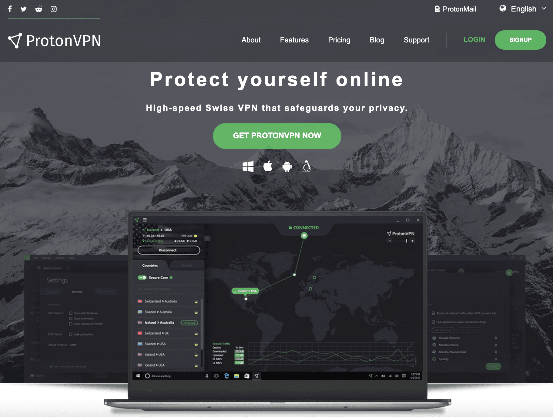 ProtonVPN电脑端